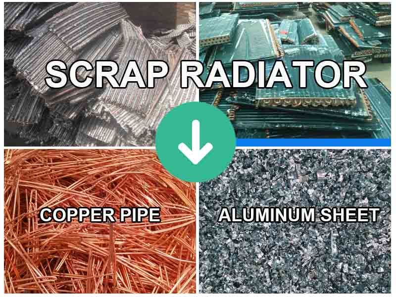 copper aluminum radiator recycling machine